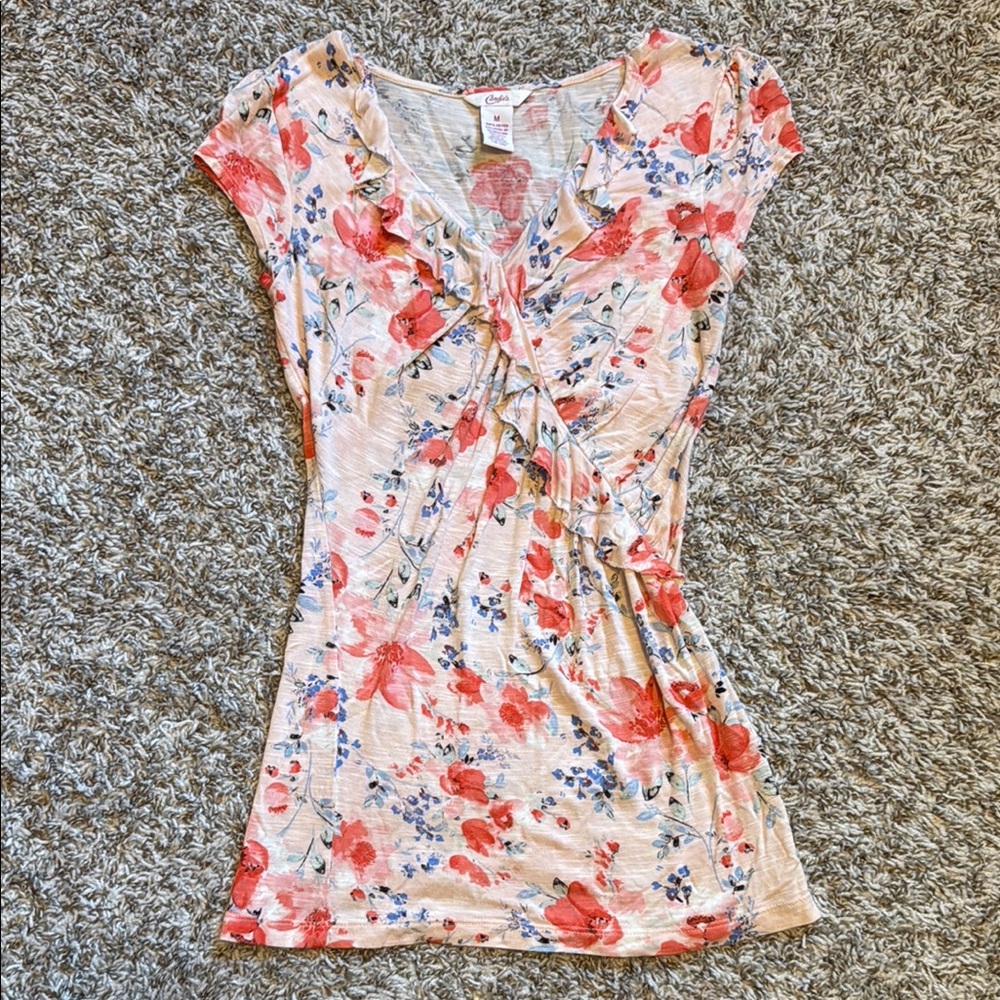 Pink Floral Blouse